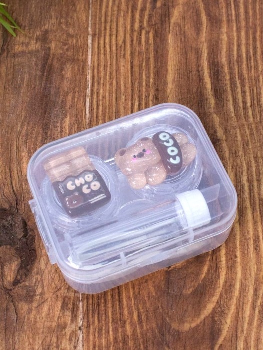 Контейнер для линз &quot;Sweet bear&quot;, chocolate 