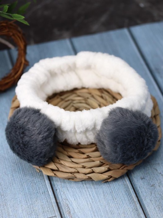 Повязка на голову GIRLY &quot;Panda gray&quot;, white 