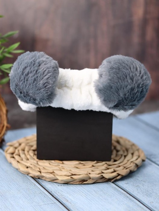 Повязка на голову GIRLY &quot;Panda gray&quot;, white 