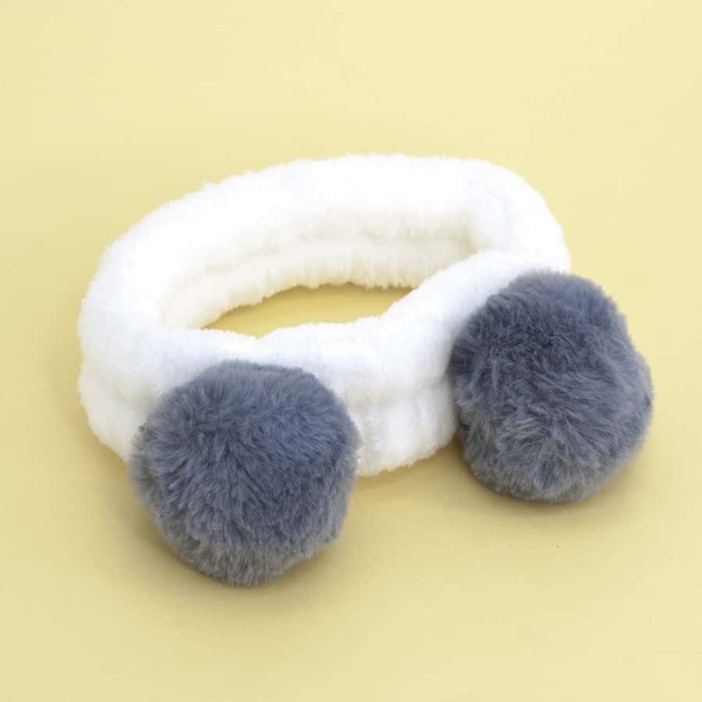 Повязка на голову GIRLY &quot;Panda gray&quot;, white 