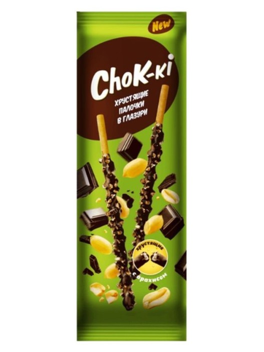 Соломка в глазури «ChoK-ki» с арахисом. 40 гр. 