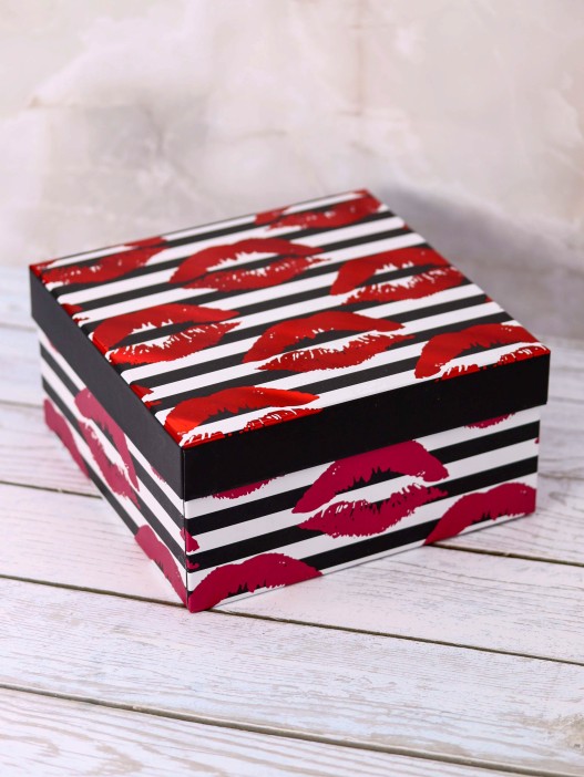 Набор подарочных коробок 3 в 1 «Kiss of passion», 15*15*6.5-17*17*8-19*19*9.5 