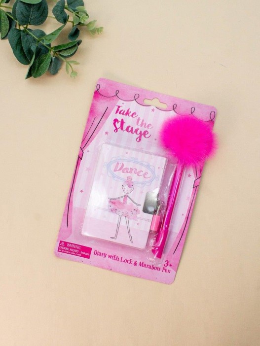 Блокнот А7 с ручкой   «Take the stage», pink 