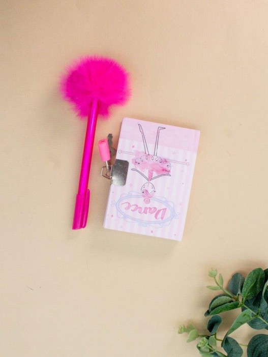 Блокнот А7 с ручкой   «Take the stage», pink 