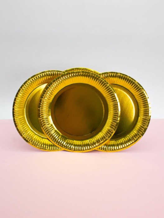 Набор бумажных тарелок 20 шт. &quot;Golden party&quot; (230 мм) 