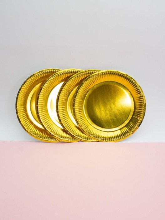 Набор бумажных тарелок 20 шт. &quot;Golden party&quot; (230 мм) 