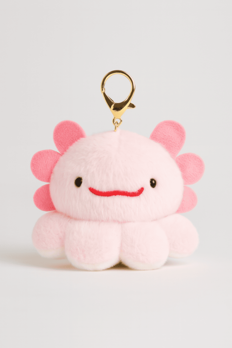 Плюшевый брелок &quot;Two faces&quot;, аxolotl-bear 