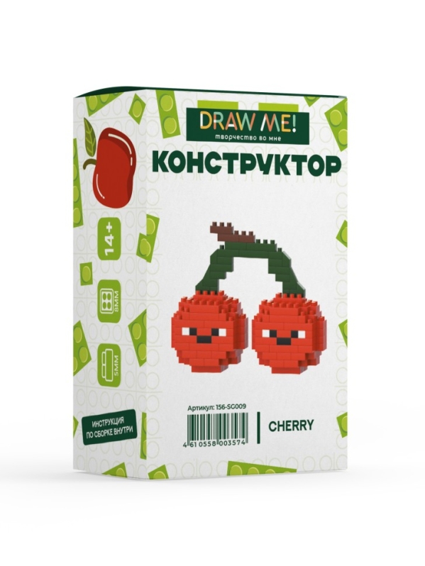 Конструктор Draw Me! "ВИШНЯ" (160 деталей), 3*8*4 см