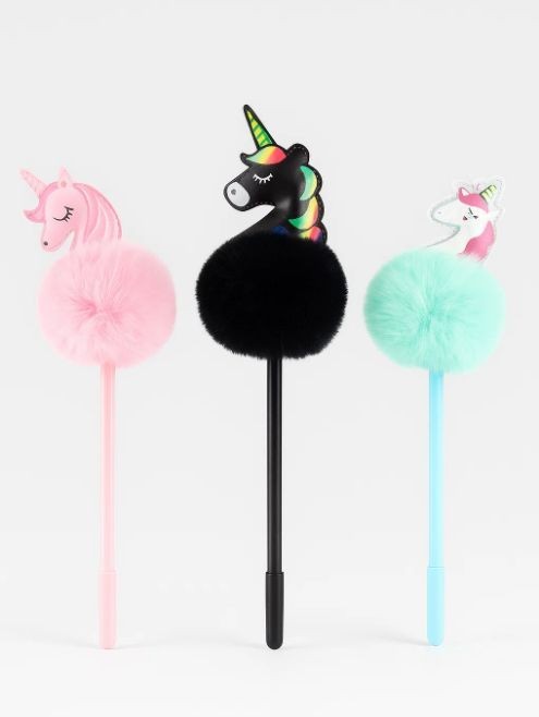 Ручка шариковая с помпоном "Единопуфф", микс 