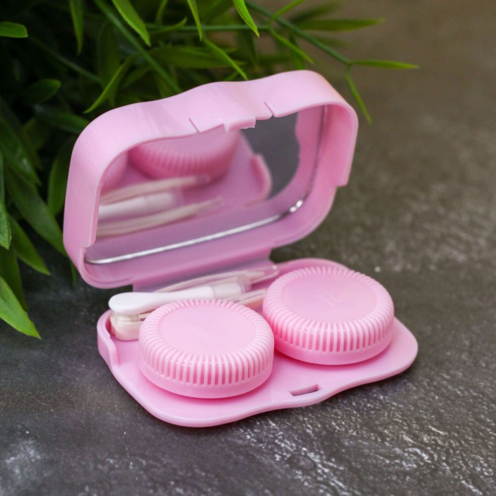 Контейнер для линз "Horizontal strawberry", pink 