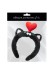 Плюшевый ободок GIRLY "Cat love", black 