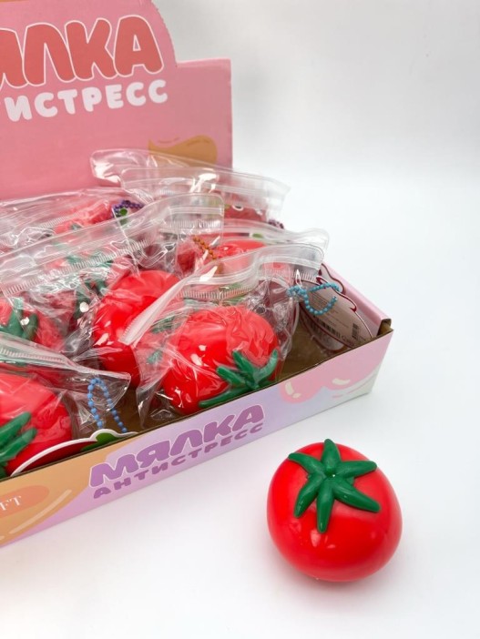 Мялка - антистресс «Tomato», шоу-бокс 12 шт. 