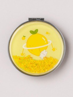 Зеркало-шейкер раскладное "Fuit lemon", yellow (7*7 см)