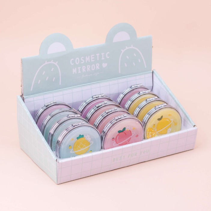 Зеркало-шейкер раскладное &quot;Fuit lemon&quot;, yellow (7*7 см) 