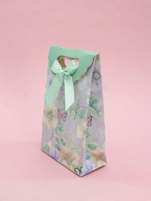 Пакет подарочный «Spring package», green (12*20*6) 