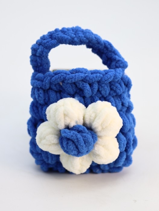 Сумочка для наушников &quot;Flower power&quot;, blue (11.5*9.5 см) 