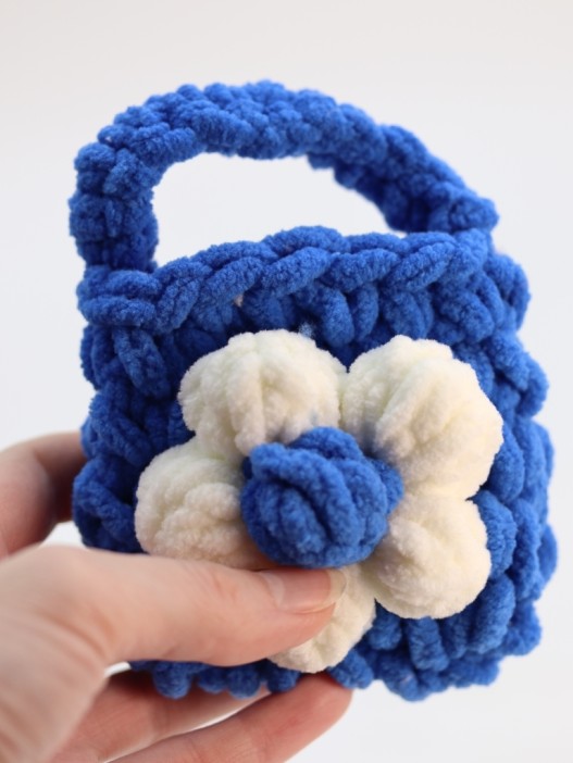 Сумочка для наушников &quot;Flower power&quot;, blue (11.5*9.5 см) 