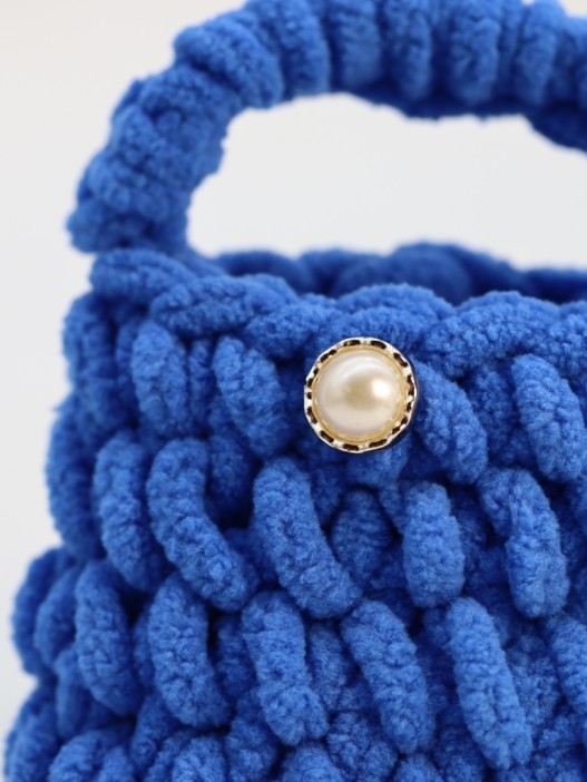 Сумочка для наушников &quot;Flower power&quot;, blue (11.5*9.5 см) 