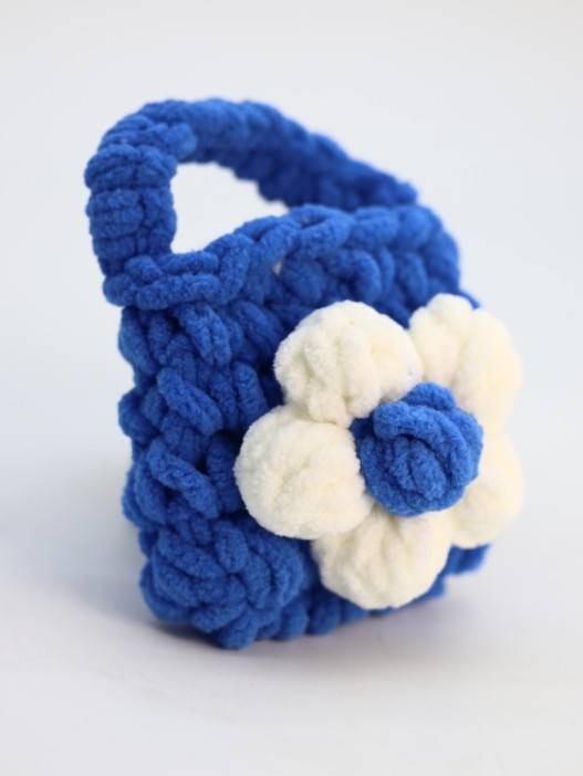 Сумочка для наушников &quot;Flower power&quot;, blue (11.5*9.5 см) 