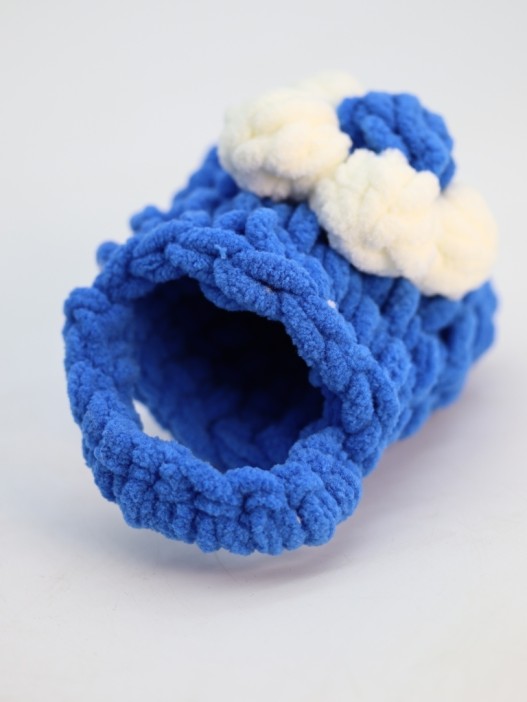 Сумочка для наушников &quot;Flower power&quot;, blue (11.5*9.5 см) 