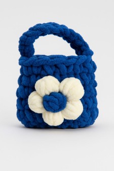 Сумочка для наушников "Flower power", blue (11.5*9.5 см)