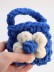 Сумочка для наушников "Flower power", blue (11.5*9.5 см)