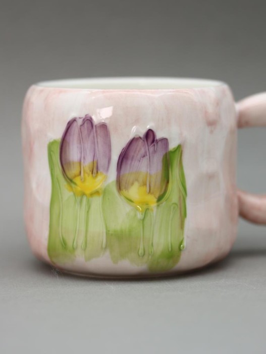 Кружка «Watercolor flowers», pink 