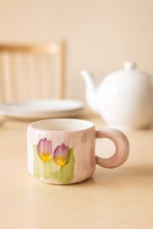 Кружка «Watercolor flowers», pink