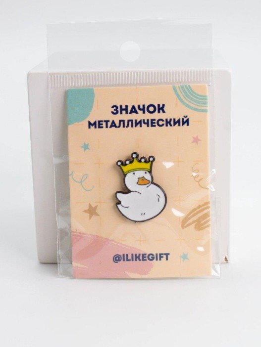 Значок металлический iLikeGift &quot;Queen duck&quot; 