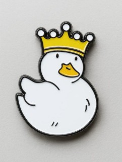 Значок металлический iLikeGift &quot;Queen duck&quot;