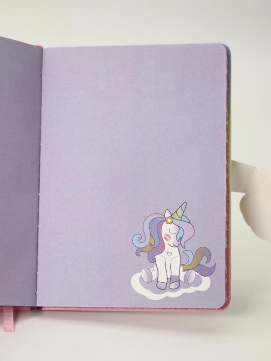 Блокнот (B6) &quot;Unicorn in love&quot;, rainbow (18.5*13) 