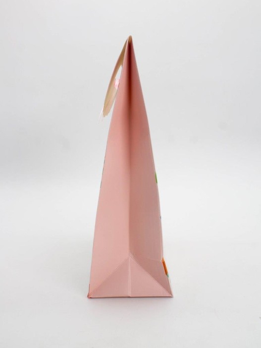 Пакет подарочный (M) &quot;Big flowers&quot;, orange (19x 9 x 27) 