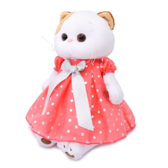 Мягкая игрушка "Кошечка Ли-Ли в платье в горошек" (24 см)