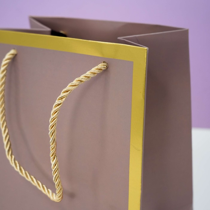 Пакет подарочный (XS) «Classic line», light brown (19.5*14.5*10) 