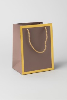 Пакет подарочный (XS) «Classic line», light brown (19.5*14.5*10)