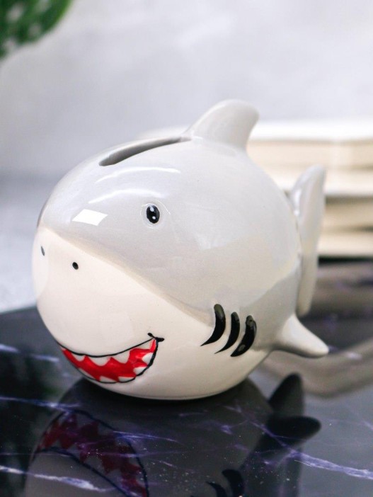 Копилка керамическая «Акула/Shark», grey (15х8,5 см) 