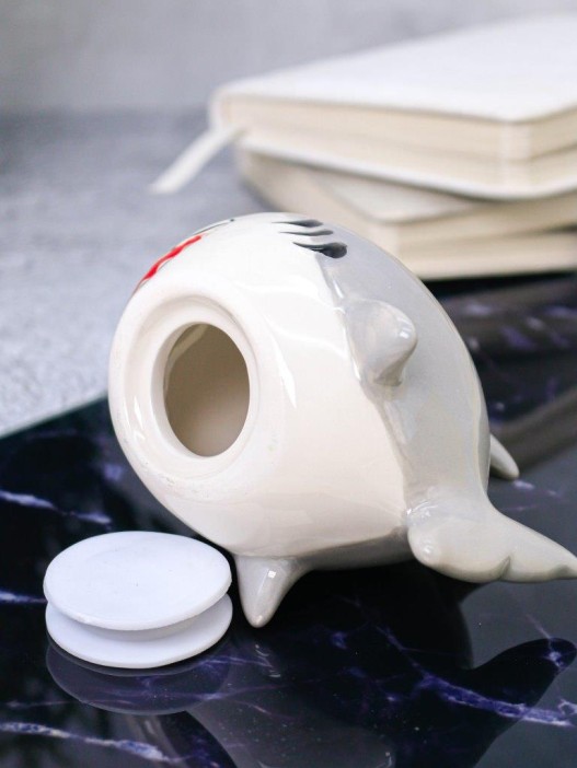 Копилка керамическая «Акула/Shark», grey (15х8,5 см) 