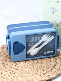 Ланчбокс &quot;Food time&quot;, blue, 2 яруса, 2000 мл