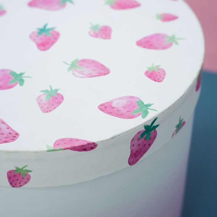 Набор подарочных коробок 3 в 1 «Round strawberry», 23*23*20-19*19*18-16.5*16.5*16 