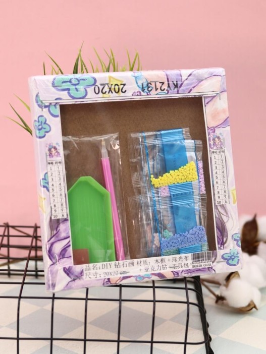 Алмазная мозаика на подрамнике Draw Me! «Sweet girl», (20*20 см) 