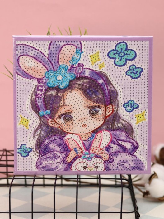 Алмазная мозаика на подрамнике Draw Me! «Sweet girl», (20*20 см) 