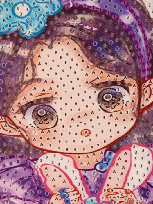 Алмазная мозаика на подрамнике Draw Me! «Sweet girl», (20*20 см) 