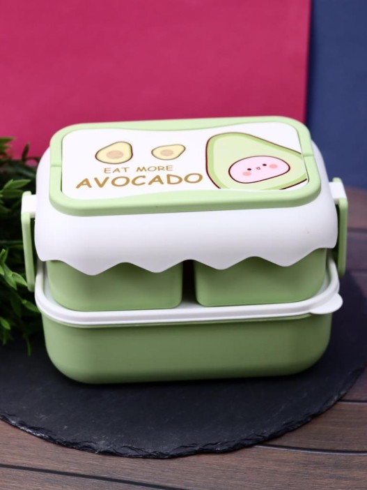 Ланчбокс «Eat more avocado», green, (2500 мл) 