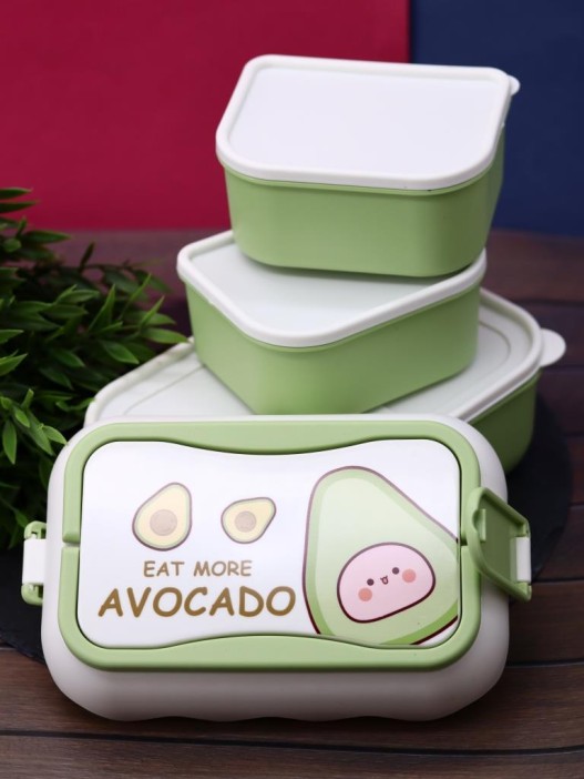Ланчбокс «Eat more avocado», green, (2500 мл) 