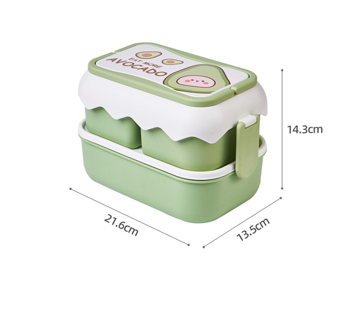 Ланчбокс «Eat more avocado», green, (2500 мл) 