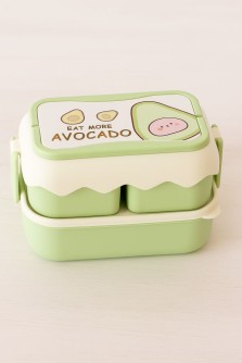 Ланчбокс «Eat more avocado», green, (2500 мл)
