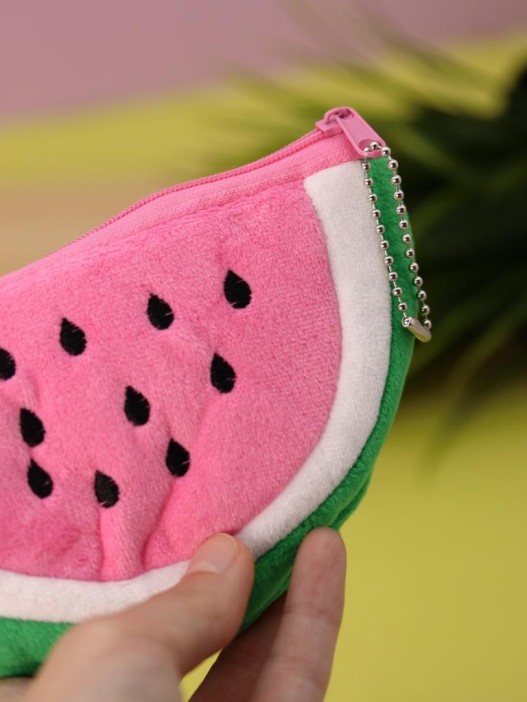 Кошелёк плюшевый &quot;Watermelon&quot;, pink (14*8,5 см) 