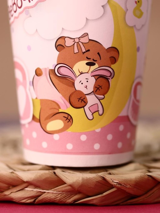 Набор бумажных стаканов 6 шт. С новорожденным &quot;У нас девочка&quot; (250 мл) 