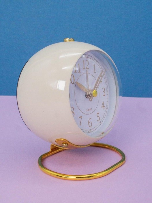 Часы-будильник «Loft lens», white (13,5х10 см) 