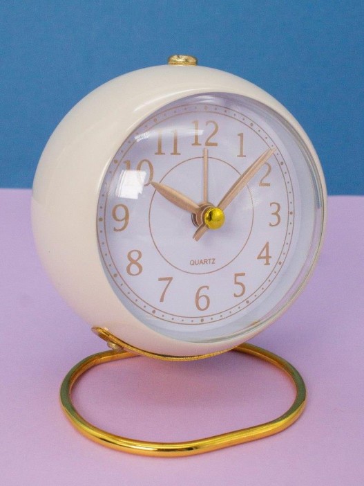 Часы-будильник «Loft lens», white (13,5х10 см) 